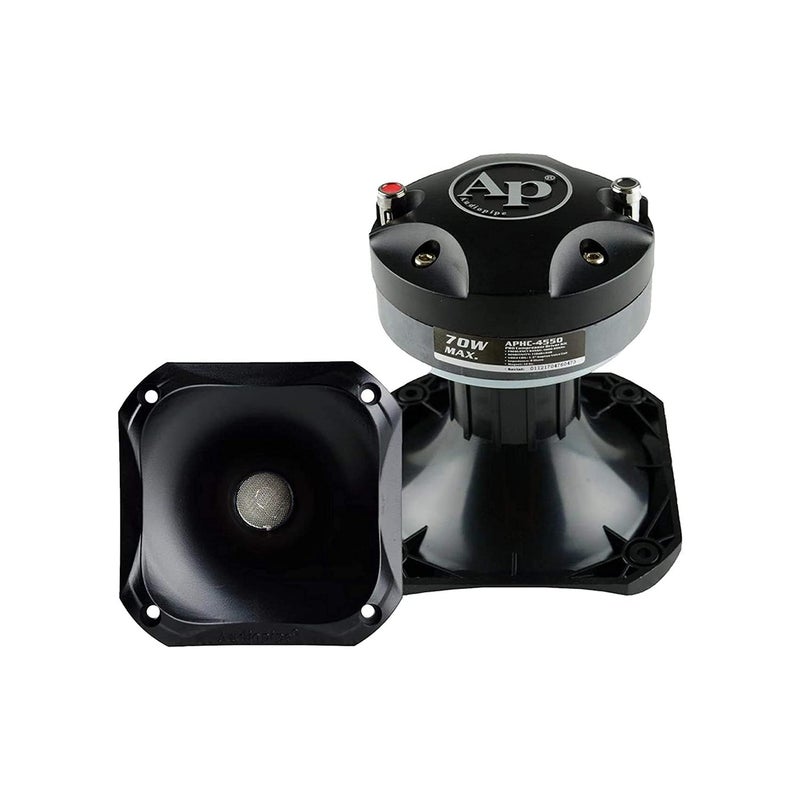 AudioPipe APHC-4550 Car Audio Compression Driver with ABS Horn Combo for High Frequency Vehicle Stereo or Radio Listening, 3.5 Inch - Image 1